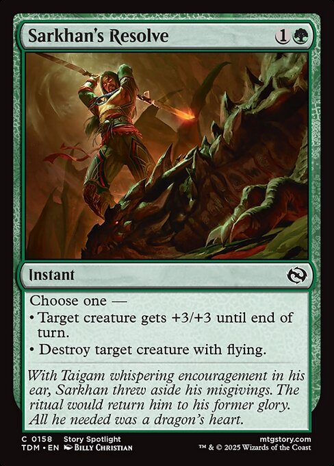 Sarkhan's Resolve - Tarkir: Dragonstorm - C - 158