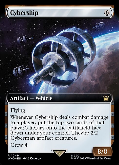Cybership (Extended Art) (Surge Foil) - Universes Beyond: Doctor Who - R - 1049