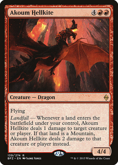 Akoum Hellkite - Battle for Zendikar - R - 139