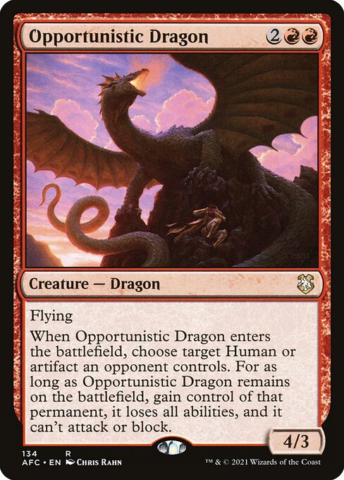 Opportunistic Dragon - Commander: Adventures in the Forgotten Realms - R - 134
