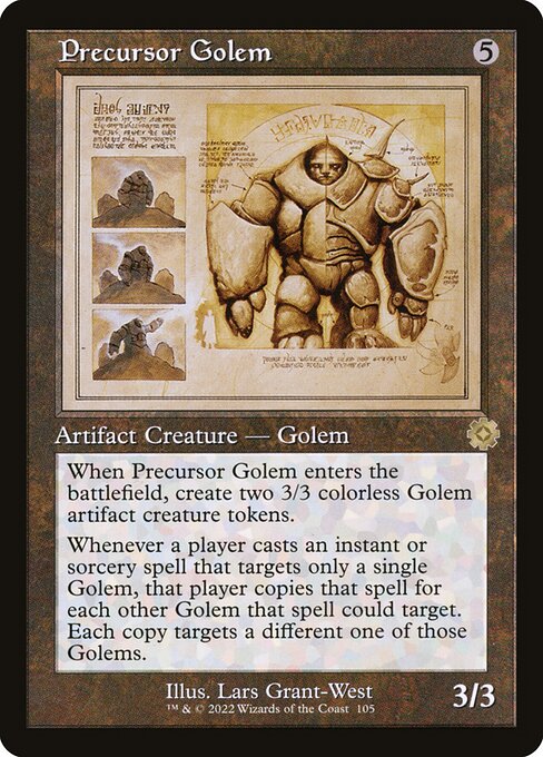 Precursor Golem (Schematic) - The Brothers' War: Retro Frame Artifacts - R - 105