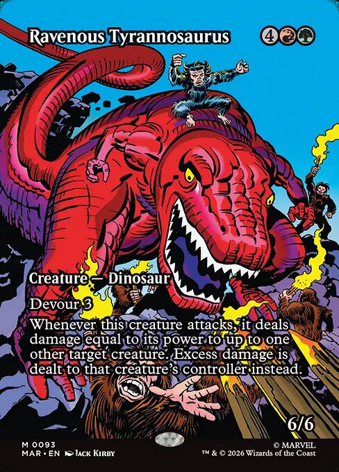 Ravenous Tyrannosaurus (Borderless) - Marvel Universe Eternal-Legal - M - 93