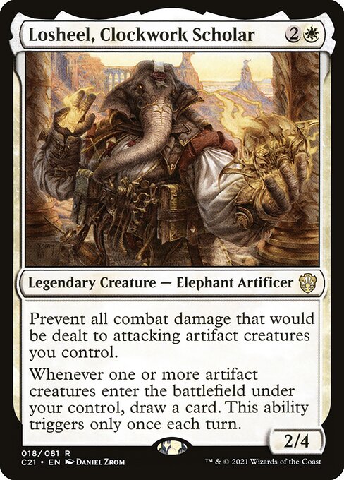 Losheel, Clockwork Scholar - Commander 2021 - R - 18