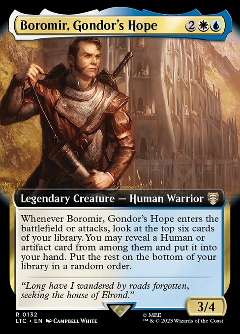 Boromir, Gondor's Hope (Extended Art) - Commander: The Lord of the Rings: Tales of Middle-earth - R - 132