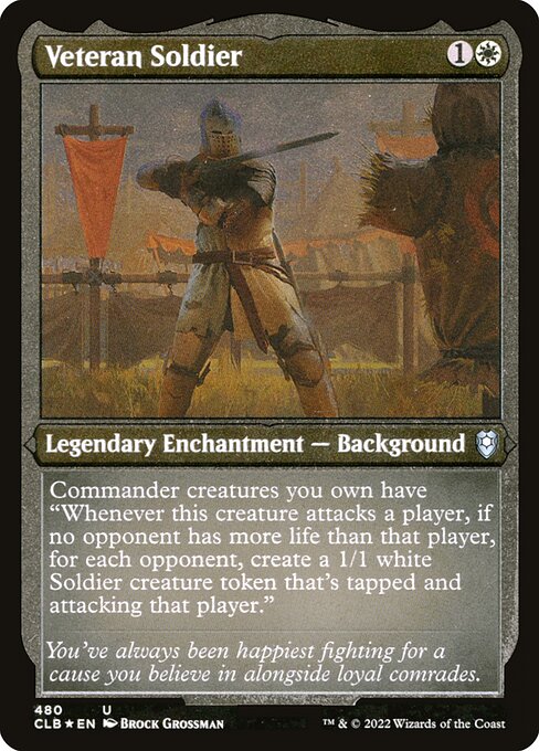 Veteran Soldier (Foil Etched) - Commander Legends: Battle for Baldur's Gate - U - 480
