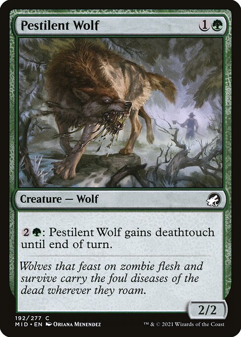 Pestilent Wolf - Innistrad: Midnight Hunt - C - 192