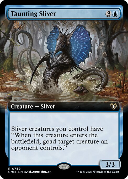 Taunting Sliver (Extended Art) - Commander Masters - R - 759
