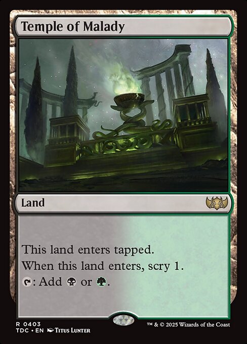 Temple of Malady - Commander: Tarkir: Dragonstorm - R - 403