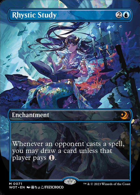 Rhystic Study (Anime Borderless) - Wilds of Eldraine: Enchanting Tales - M - 71