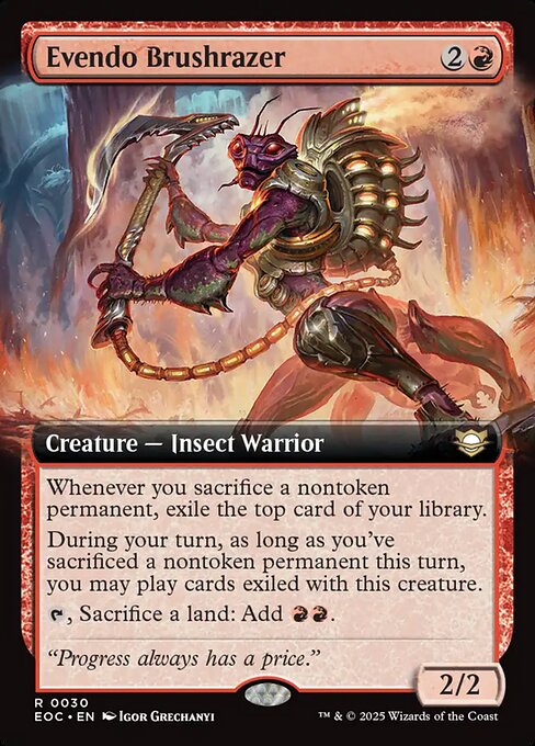 Evendo Brushrazer (Extended Art) - Commander: Edge of Eternities - R - 30