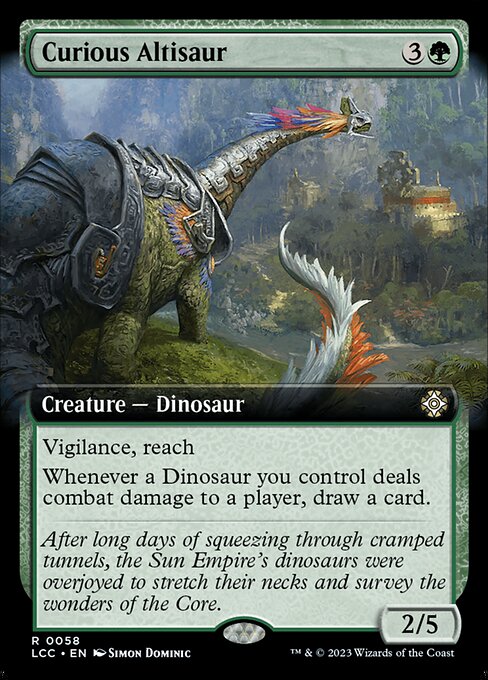 Curious Altisaur (Extended Art) - Commander: The Lost Caverns of Ixalan - R - 58