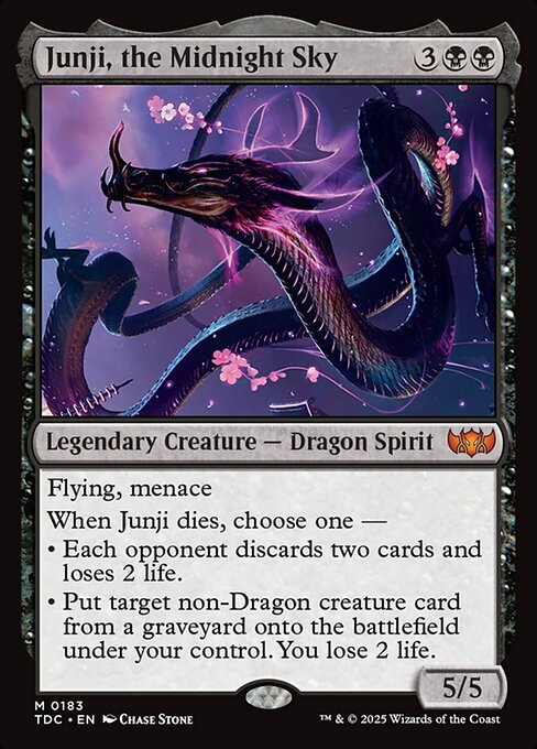 Junji, the Midnight Sky - Commander: Tarkir: Dragonstorm - M - 183