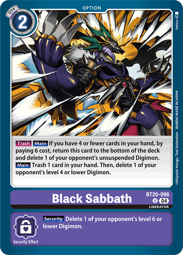 Black Sabbath - Release Special Booster 2.5 - Uncommon - BT20-096 U