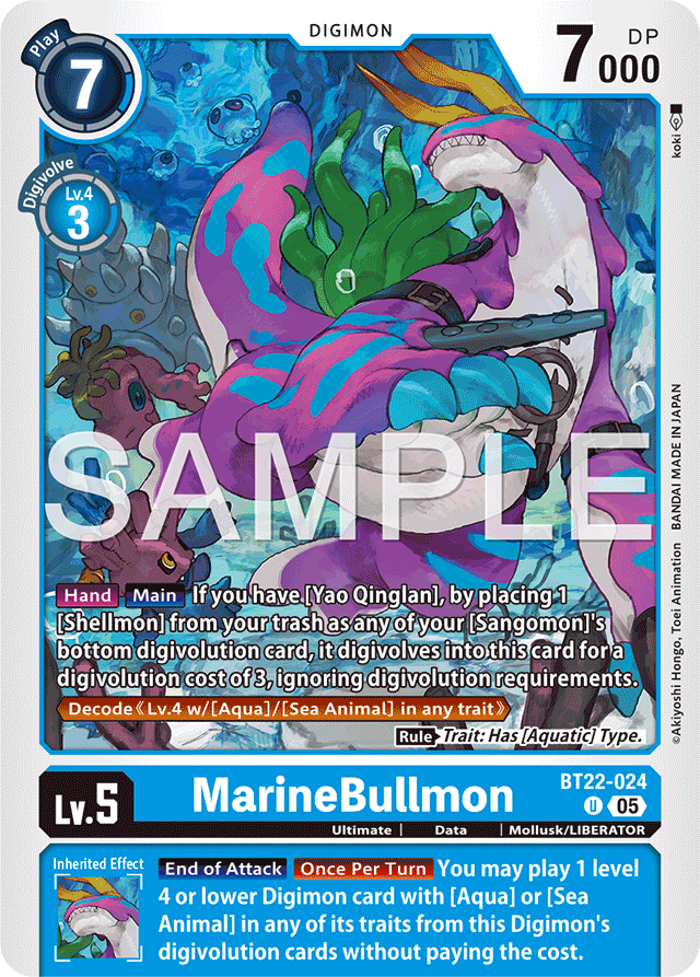 MarineBullmon - Cyber Eden - Uncommon - BT22-024 U