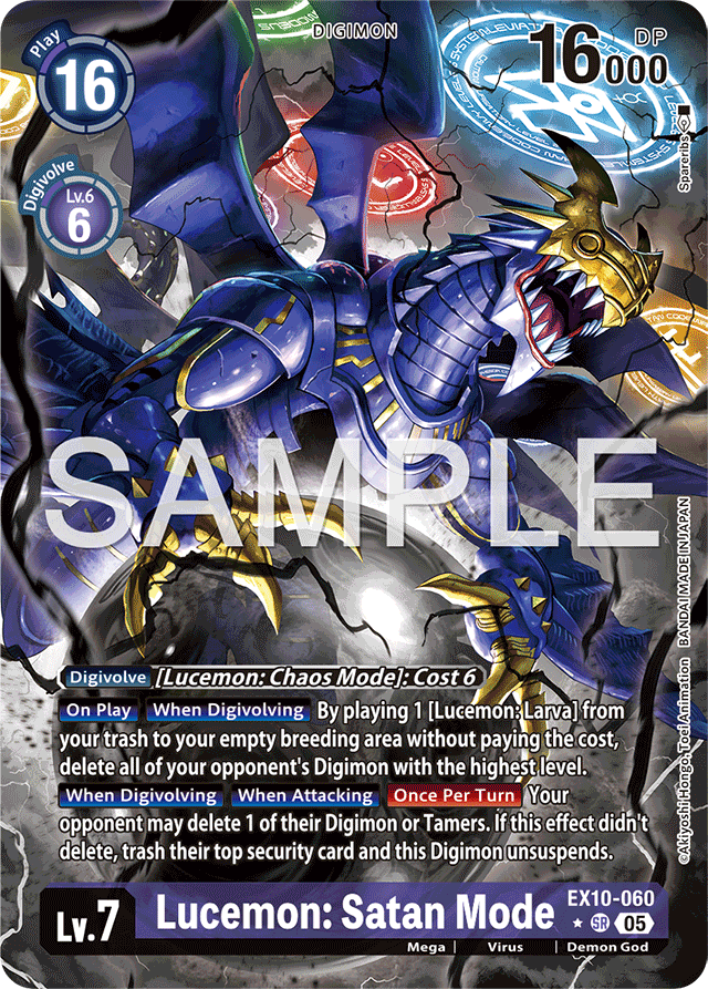 Lucemon: Satan Mode (Alternate Art) - Sinister Order - Super Rare - EX10-060 SR