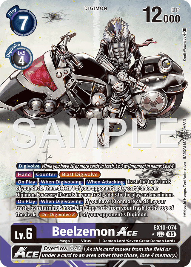 Beelzemon ACE (Alternate Art) - Sinister Order - Secret Rare - EX10-074 SEC