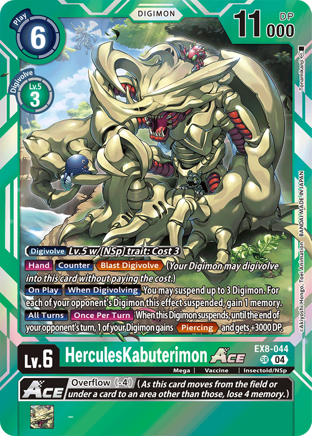 HerculesKabuterimon ACE - Chain of Liberation - Super Rare - EX8-044 SR