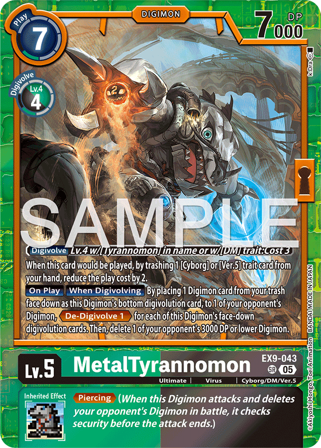 MetalTyrannomon - Versus Monsters - Super Rare - EX9-043 SR