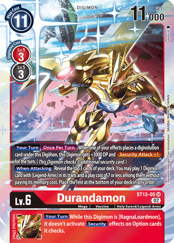 Durandamon - Starter Deck 13: Ragnaloardmon - Super Rare - ST13-05 SR
