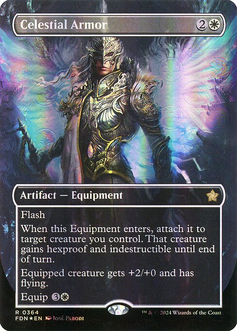 Celestial Armor (Borderless) (Mana Foil) - Foundations - R - 364