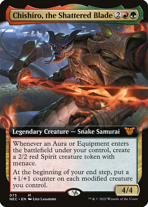 Chishiro, the Shattered Blade (Extended Art) - Commander: Kamigawa: Neon Dynasty - M - 73