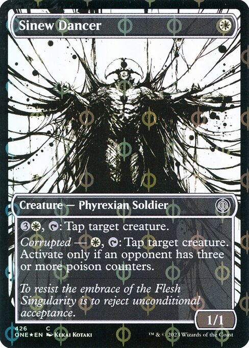 Sinew Dancer (Showcase) (Step-and-Compleat Foil) - Phyrexia: All Will Be One - C - 426
