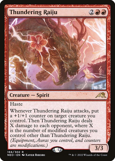 Thundering Raiju - Kamigawa: Neon Dynasty - R - 166
