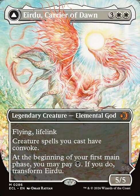 Eirdu, Carrier of Dawn (Borderless) - Lorwyn Eclipsed - M - 286