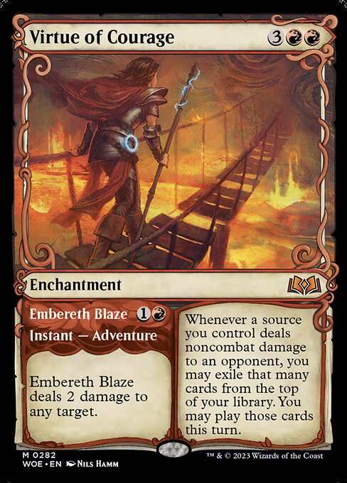 Virtue of Courage (Showcase) - Wilds of Eldraine - M - 282
