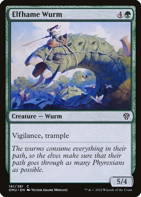 Elfhame Wurm - Dominaria United - C - 161