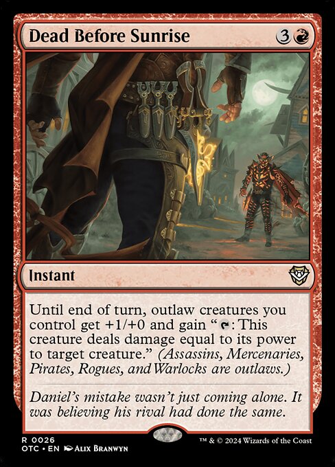 Dead Before Sunrise - Commander: Outlaws of Thunder Junction - R - 26