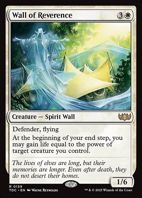 Wall of Reverence - Commander: Tarkir: Dragonstorm - R - 139