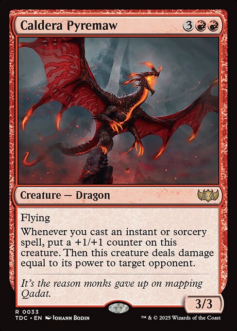Caldera Pyremaw - Commander: Tarkir: Dragonstorm - R - 33