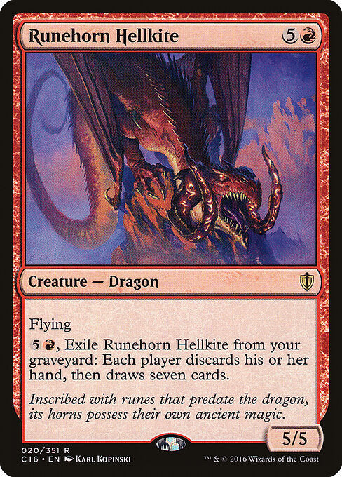 Runehorn Hellkite - Commander 2016 - R - 20