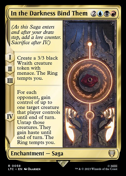 In the Darkness Bind Them - Commander: The Lord of the Rings: Tales of Middle-earth - R - 58