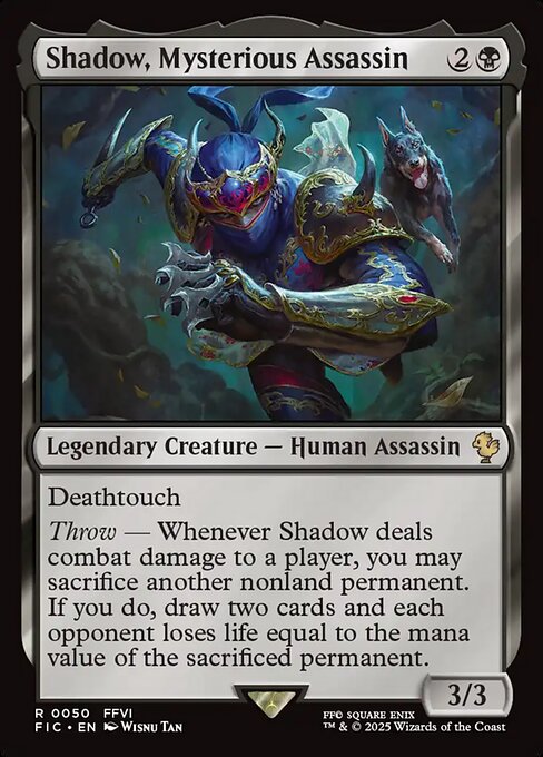 Shadow, Mysterious Assassin (Surge Foil) - Commander: FINAL FANTASY - R - 50
