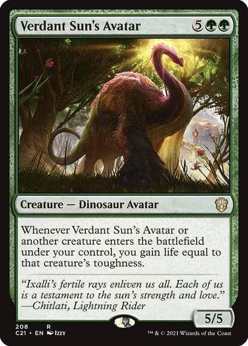 Verdant Sun's Avatar - Commander 2021 - R - 208