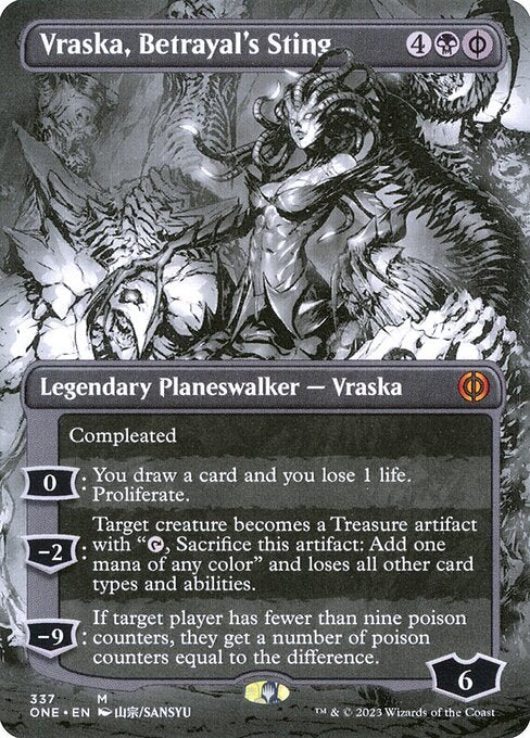 Vraska, Betrayal's Sting (Borderless) - Phyrexia: All Will Be One - M - 337