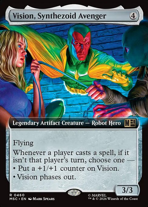 Vision, Synthezoid Avenger (Extended Art) - Commander: Marvel Super Heroes - R - 460