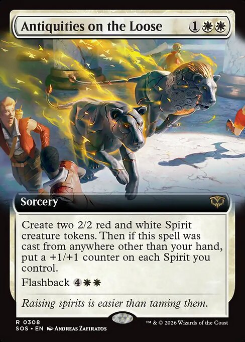 Antiquities on the Loose (Extended Art) - Secrets of Strixhaven - R - 308