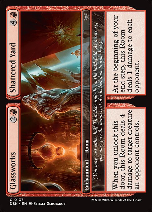 Glassworks // Shattered Yard - Duskmourn: House of Horror - C - 137