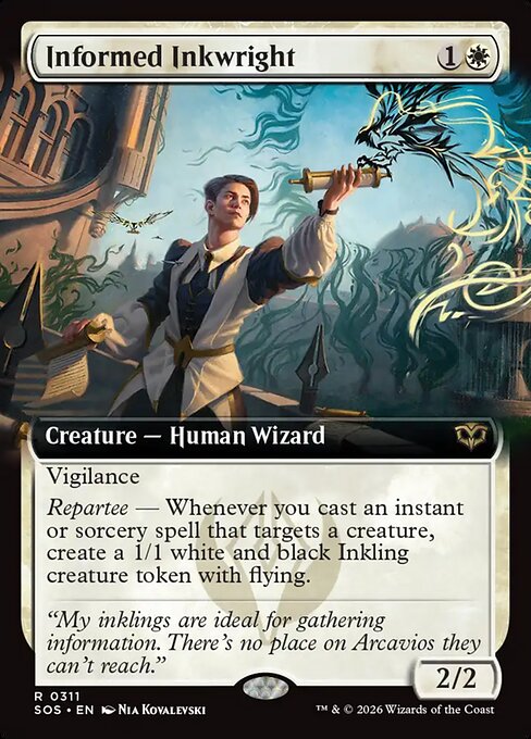 Informed Inkwright (Extended Art) - Secrets of Strixhaven - R - 311