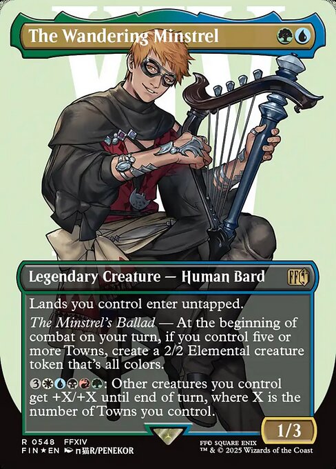 The Wandering Minstrel (Borderless) (Surge Foil) - FINAL FANTASY - R - 548