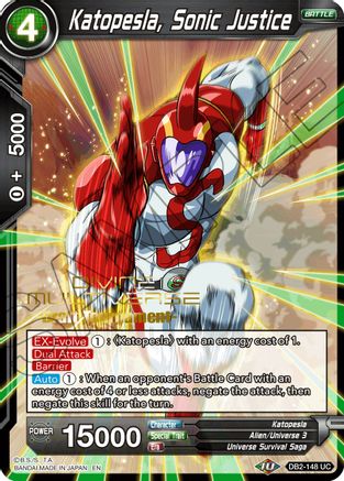 Katopesla, Sonic Justice (Divine Multiverse Draft Tournament) - Tournament Promotion Cards - Uncommon - DB2-148