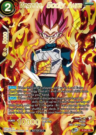 Vegeta, Godly Aura (Alternate Art) - Tournament Promotion Cards - Promo - P-247