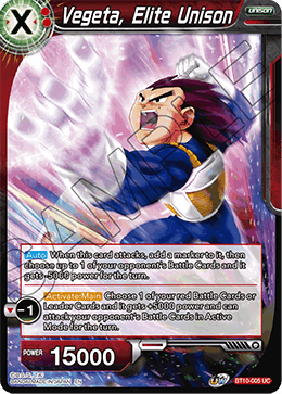 Vegeta, Elite Unison - Rise of the Unison Warrior - Uncommon - BT10-005