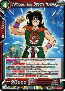 Yamcha, the Desert Hyena - Rise of the Unison Warrior - Rare - BT10-009