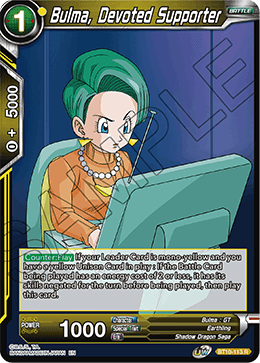 Bulma, Devoted Supporter - Rise of the Unison Warrior - Rare - BT10-113
