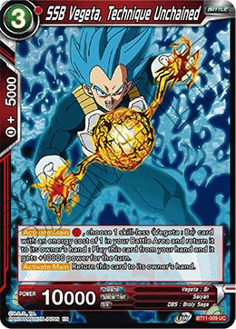 SSB Vegeta, Technique Unchained - Vermilion Bloodline - Uncommon - BT11-009