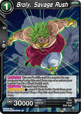 Broly, Savage Rush - Vermilion Bloodline - Uncommon - BT11-147
